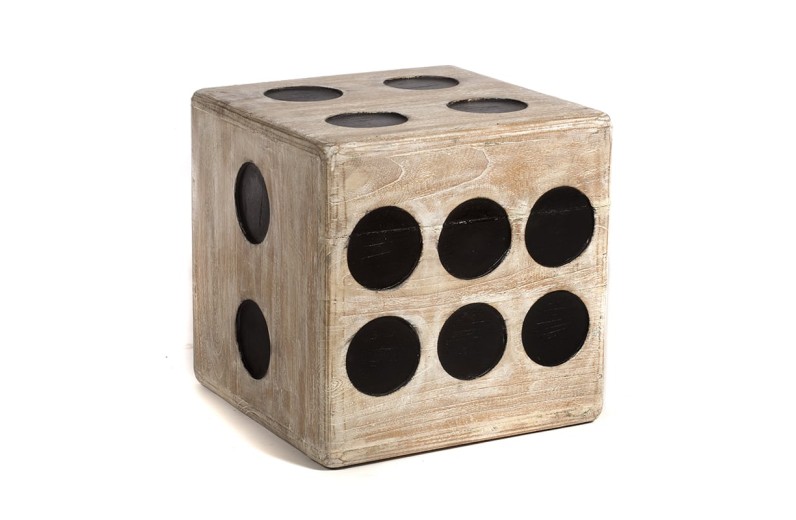 Σκαμπώ ξύλινο ζάρι 40X40X40 - 40cm  x 40cm  x 40cm