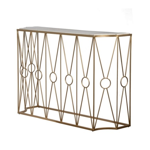 Artekko Marble Μεταλλική Κονσόλα (120x35x81)cm - 120cm  x 35.5cm  x 81cm