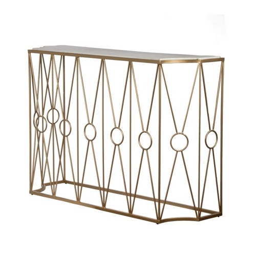 Artekko Marble Μεταλλική Κονσόλα (120x35x81)cm - 120cm  x 35.5cm  x 81cm