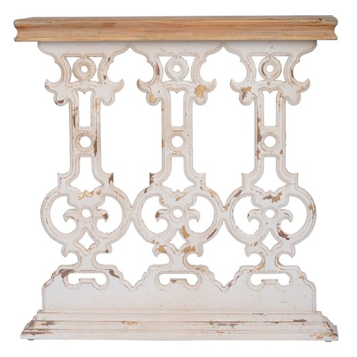 Κονσόλα ξύλινη με σκαλιστή βάση - 81cm  x 30cm  x 82cm