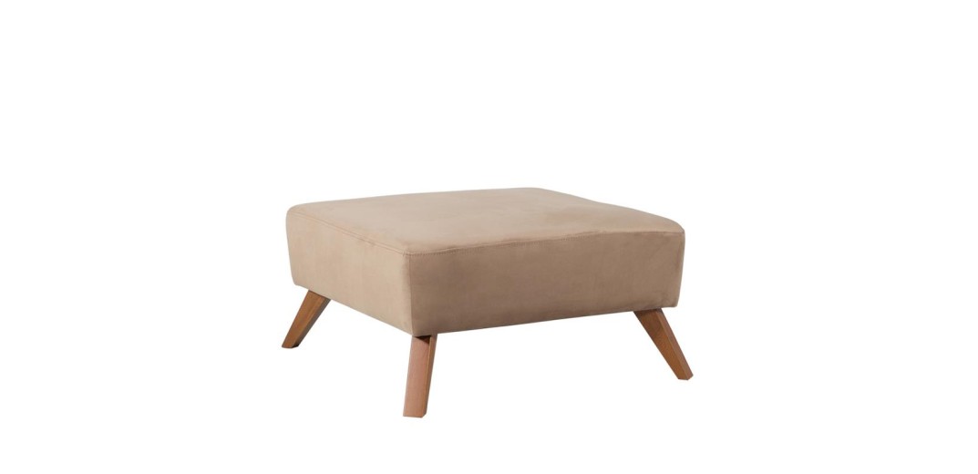 Σκαμπώ NIL 80x80x47 ύφασμα MILANO 22 και ξύλινα πόδια - 80cm  x 80cm  x 47cm