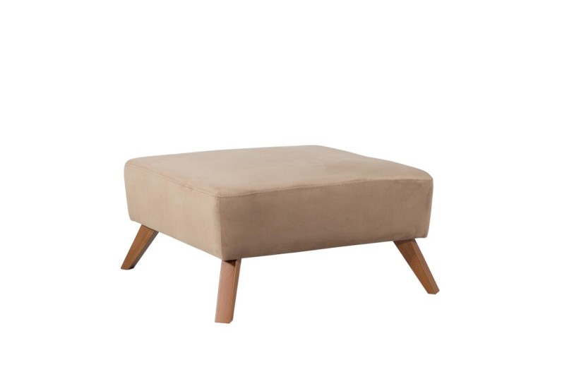 Σκαμπώ NIL 80x80x47 ύφασμα MILANO 22 και ξύλινα πόδια - 80cm  x 80cm  x 47cm