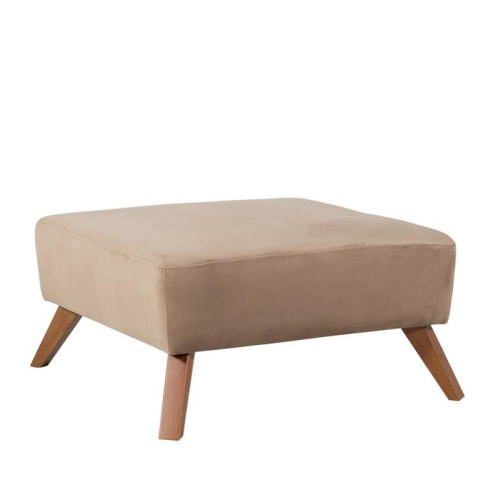Σκαμπώ NIL 80x80x47 ύφασμα MILANO 22 και ξύλινα πόδια - 80cm  x 80cm  x 47cm