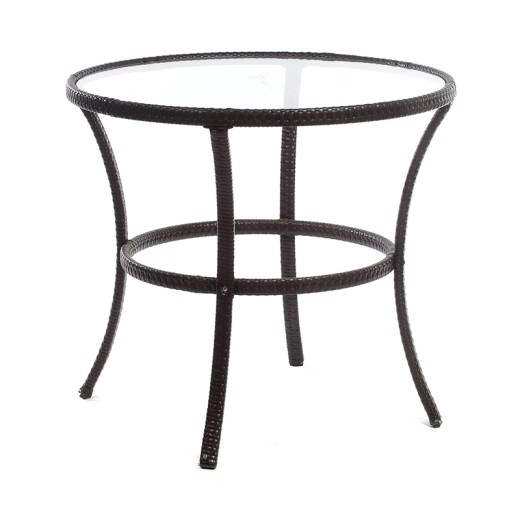 Artekko Kloas Τραπέζι Κήπου Ρατάν με Τζάμι (80x80x70)cm - 80cm  x 80cm  x 70cm