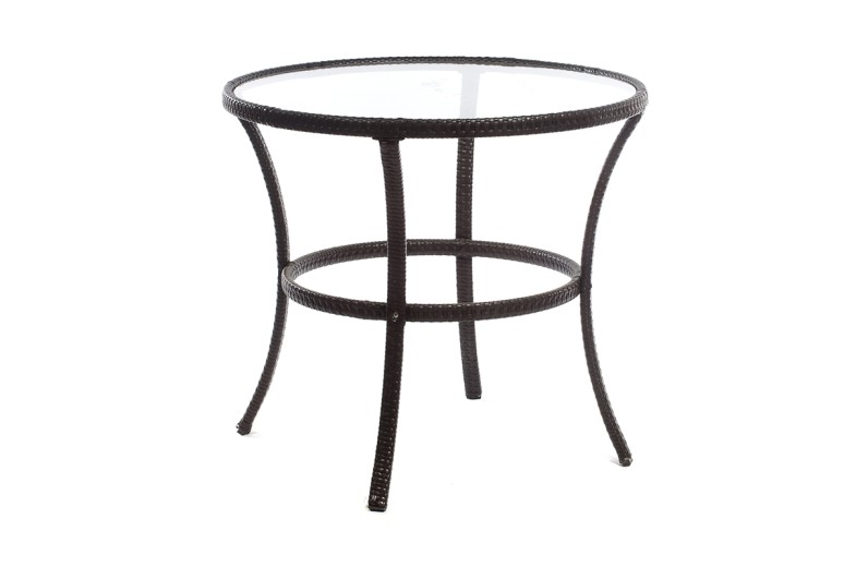 Artekko Kloas Τραπέζι Κήπου Ρατάν με Τζάμι (80x80x70)cm - 80cm  x 80cm  x 70cm