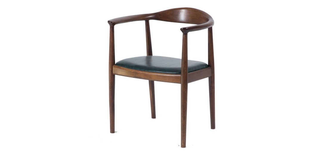 Καρέκλα MALDIV καρυδί ξύλο ύφασμα GREEN