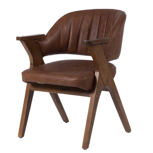 Καρέκλα VEGAS καρυδί ξύλο ύφασμα SHOHO 04