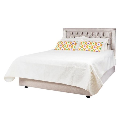 Artekko Laom Κρεβατι Ύφασμα Καπιτονέ Μπέζ 150Χ200 (210x166x181)cm