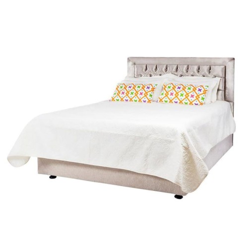 Artekko Laom Κρεβατι Ύφασμα Καπιτονέ Μπέζ 150Χ200 (210x166x181)cm