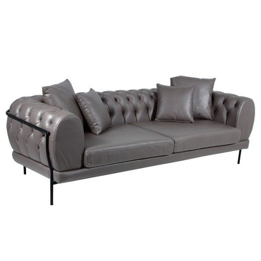 Artekko Craafla Καναπές Τετραθέσιος  με Τεχνόδερμα (275x95x72)cm - 275cm  x 95cm  x 72cm