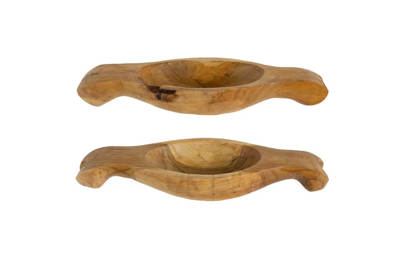 Artekko Shaunlop Μπώλ Ξύλινα Σετ/2 (13x5x2)cm (13x5x2)cm - 33cm  x 13cm  x 5cm