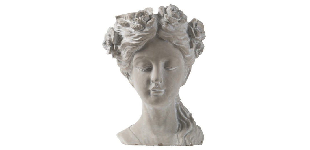 Artekko Κασπώ πήλινο κεφάλι κοπέλας - 27.5cm  x 24cm  x 39cm