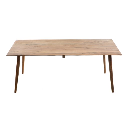 Artekko Τραπεζάκι σαλονιού Ξύλινο σε φυσική απόχρωση με στρογγυλό πόδι (120x60x45)cm - 120cm  x 60cm  x 45cm