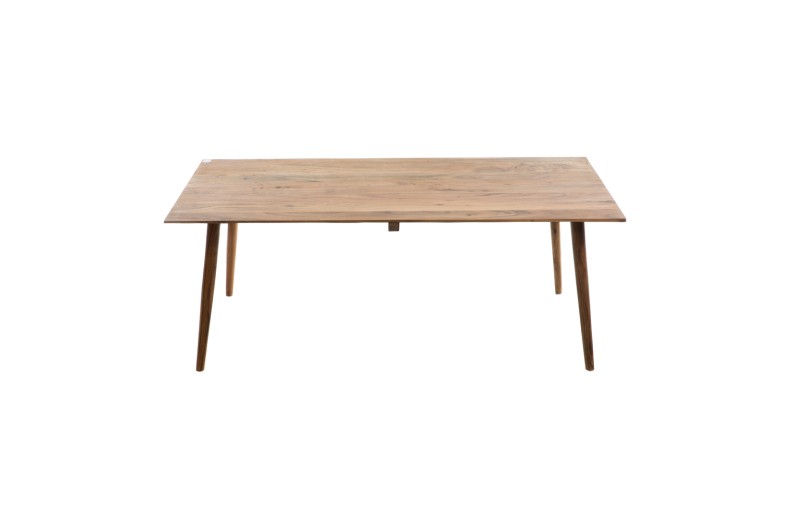 Artekko Τραπεζάκι σαλονιού Ξύλινο σε φυσική απόχρωση με στρογγυλό πόδι (120x60x45)cm - 120cm  x 60cm  x 45cm