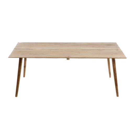 Artekko Τραπεζάκι σαλονιού Ξύλινο σε πατίνα με στρογγυλό πόδι (120x60x45)cm - 120cm  x 60cm  x 45cm