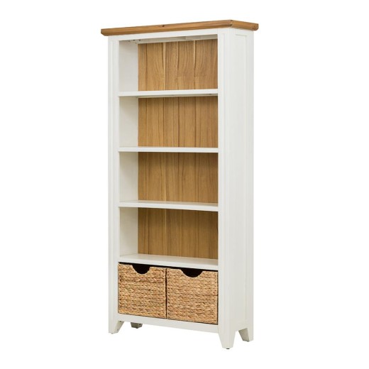 ARTEKKO Βιβλιοθήκη σε Λευκό Καφέ Χρώμα