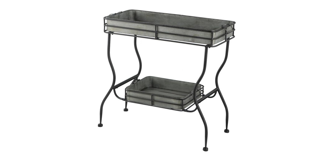 ARTEKKO Τραπεζάκι Γαλβανισμένο με Σιδερένιο Δίσκο