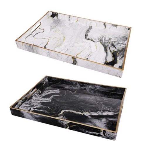 Artekko Goppio Δίσκοι Διακοσμητικοί Σετ/2 (48x35x4)cm - 48cm  x 35cm  x 4.3cm