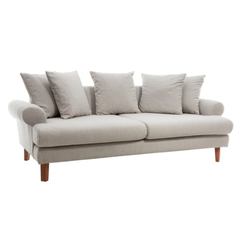 Artekko Uk Sofa Καναπές Τριθέσιος Υφασμάτινος Γκρι (210x100x75)cm - 210cm  x 100cm  x 75cm