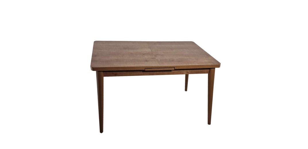 Artekko Ahsap Walnut Τραπέζι Επεκτεινόμενο MDF ΚΑφέ με Ξύλινα Πόδια (130+30x80x78)cm - 130cm  x 80cm  x 78cm