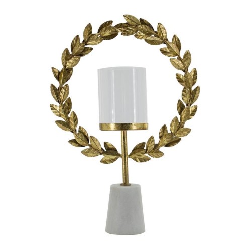 Artekko Lilia Κηροπήγιο με Μάρμαρο/Μέταλλο Χρυσό - 36cm  x 9cm  x 50cm