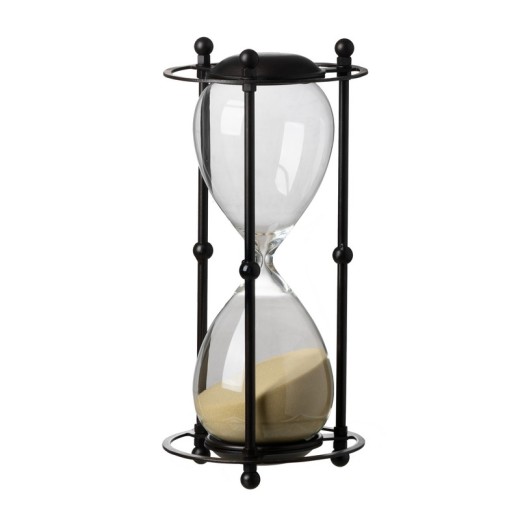 Artekko HourGlass Κλεψύδρα Διακοσμητική σε Μεταλλική Βάση (15,8x15,8x33)cm - 15.8cm  x 15.8cm  x 33cm
