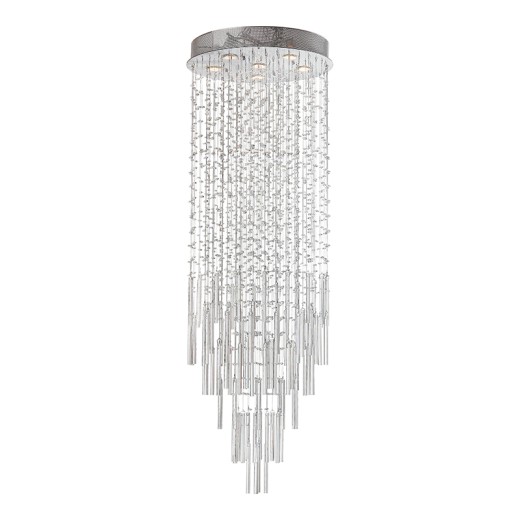 Artekko Crystal Κρεμαστό Φωτιστικό με 6 Λάμπες Διάφανο Κρύσταλλο (60x60x150)cm - 60cm  x 60cm  x 150cm