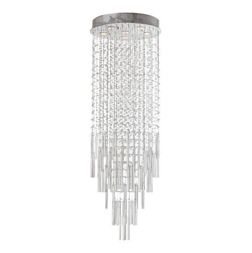 Artekko Crystal Κρεμαστό Φωτιστικό με 6 Λάμπες Διάφανο Κρύσταλλο (60x60x150)cm - 60cm  x 60cm  x 150cm