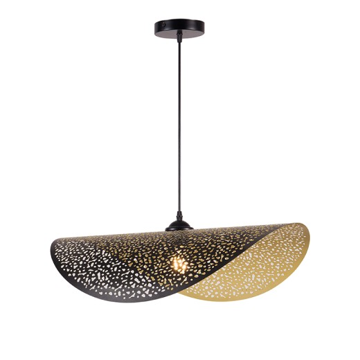 Artekko Hat Φωτιστικό Μεταλλικό Μαύρο/Χρυσό (60x40x20)cm - 60cm  x 40cm  x 20cm