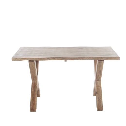 Artekko Pantheon Τραπεζαρία με Χ Πόδια Ξύλινη Λευκή Πατίνα (140x80x76)cm - 140cm  x 80cm  x 76cm