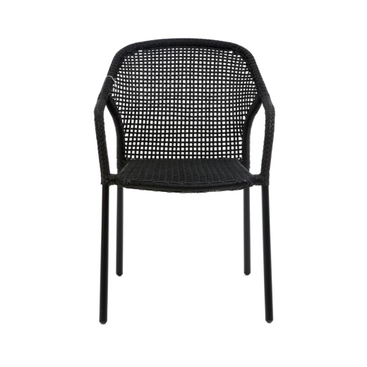 Artekko Μαύρη Καρέκλα Ρατάν (56x61x45)cm - 56cm  x 61cm  x 45cm