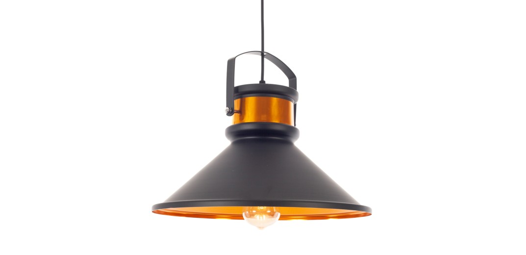 Artekko Aluminum Φωτιστικό Οροφής Μονόφωτο (Ε27) Μαύρο/Χρυσό (40x40x16)cm - 40cm  x 40cm  x 16cm