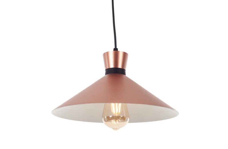 Artekko Aluminum Φωτιστικό Οροφής Μονόφωτο (Ε27) Μπρονζέ/Λευκό (32x32x16)cm - 32cm  x 32cm  x 16cm