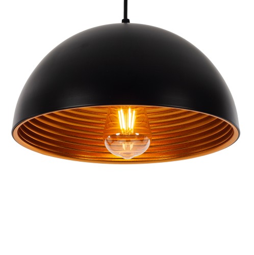 Artekko Aluminum Φωτιστικό Οροφής Μονόφωτο (Ε27) Μαύρο/Μπρονζέ (31x31x19)cm - 31cm  x 31cm  x 19cm