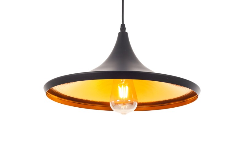 Artekko Aluminum Φωτιστικό Οροφής Μονόφωτο (Ε27) Μαύρο/Μπρονζέ (37x37x21)cm - 37cm  x 37cm  x 21cm