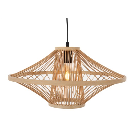 Artekko Bamboo Φωτιστικό Οροφής Μονόφωτο (Ε27) Φυσική Απόχρωση (50x50x30)cm - 50cm  x 50cm  x 30cm