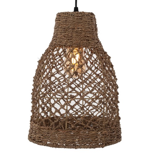 Artekko Bamboo Φωτιστικό Οροφής Μονόφωτο (Ε27) Φυσική Απόχρωση (36x36x40)cm - 36cm  x 36cm  x 40cm