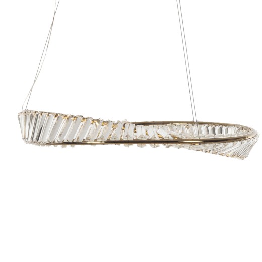 Artekko Iron Φωτιστικό Οροφής LED Χρυσό Μεταλλικό με Κρύσταλλα (60x60x20)cm 4w 3000K - 60cm  x 60cm  x 20cm