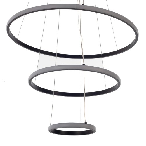 Artekko Aluminum Φωτιστικό Οροφής LED Μαύρο (70x70x50)cm 20w 3000K - 70cm  x 70cm  x 50cm