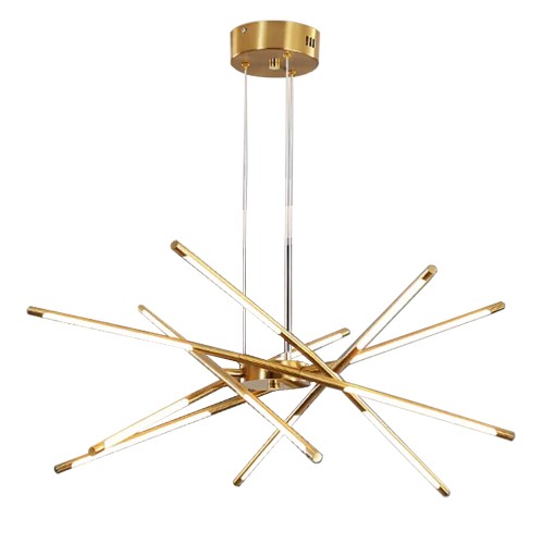 Artekko Iron Φωτιστικό Οροφής LED Χρυσό Μεταλλικό (80x80x60)cm 12w 3000K - 80cm  x 80cm  x 60cm