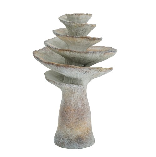 Artekko Cement Κηροπήγιο σε Σχήμα Μανιταριού Τσιμεντένιο Μπεζ (16.5x16x25.5)cm - 16.5cm  x 16cm  x 25.5cm