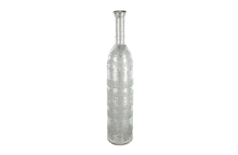 Artekko Silver Διακοσμητικό Βάζο Αντικέ Γυαλί Ασημί (13.3x13.3x63.5)cm - 13.3cm  x 13.3cm  x 63.5cm
