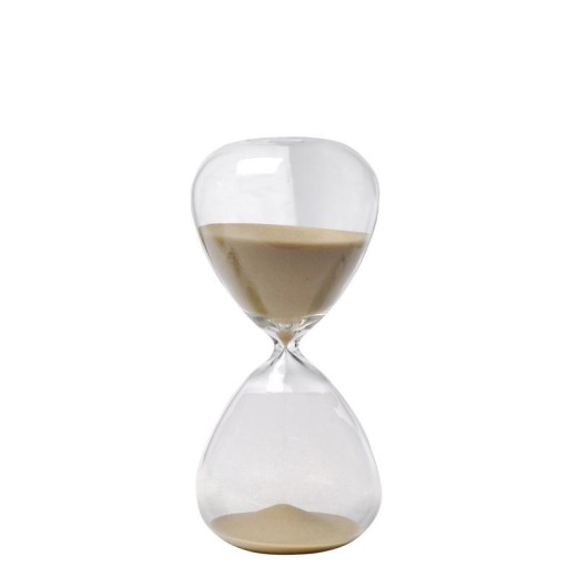 Artekko Hourglass Κλεψύδρα Γυάλινη Μπεζ (9x9x25.5)cm - 9cm  x 9cm  x 25.5cm