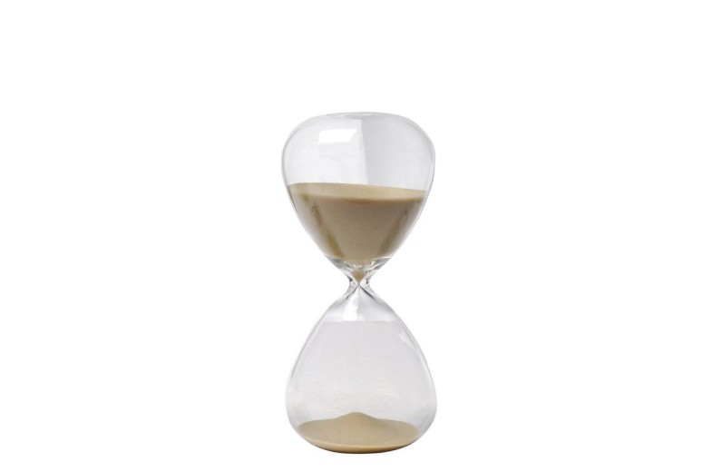Artekko Hourglass Κλεψύδρα Γυάλινη Μπεζ (9x9x25.5)cm - 9cm  x 9cm  x 25.5cm
