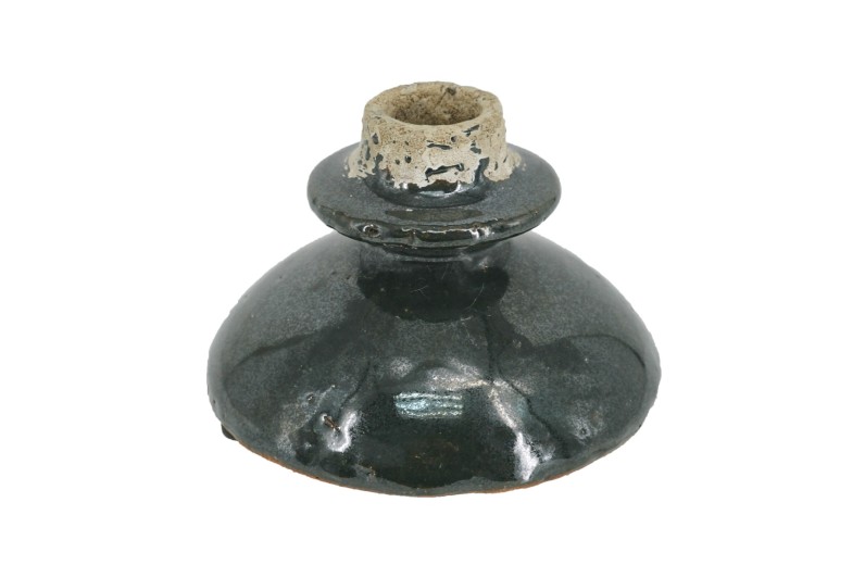 Artekko Antique Κηροπήγιο από Τερακότα Πράσινο (12x12x8)cm - 12cm  x 12cm  x 8cm