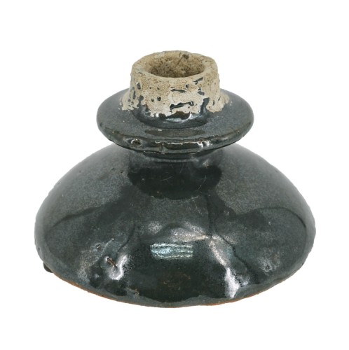 Artekko Antique Κηροπήγιο από Τερακότα Πράσινο (12x12x8)cm - 12cm  x 12cm  x 8cm