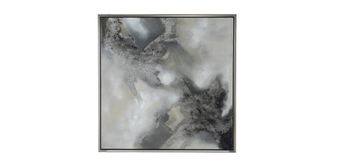 Artekko Glitter Πίνακας Καμβάς με Κορνίζα Ξύλο/Καμβάς Πολύχρωμο (100x3.7x100)cm - 100cm  x 100cm  x 3.7cm