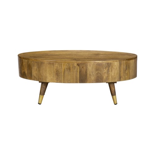 Artekko Woody Τραπέζι Σαλονιού από Ξύλο Mango Καφέ (99x61x38)cm - 99cm  x 61cm  x 38cm