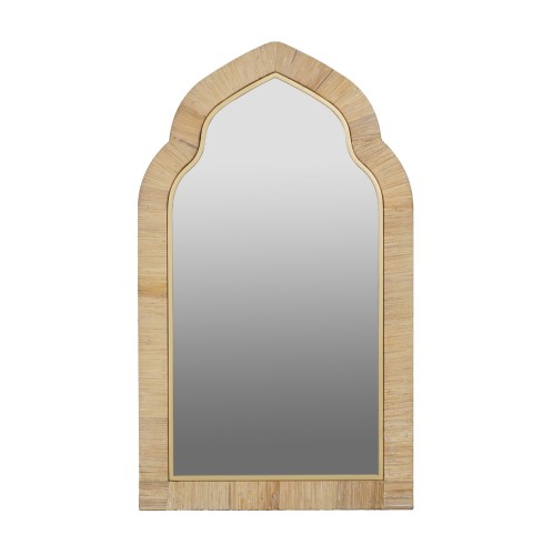 Artekko Bohemian Καθρέφτης Τοίχου με Ρατάν MDF/Γυαλί Φυσικό (57x3x97)cm - 56.5cm  x 3.2cm  x 97cm
