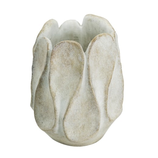 Artekko Cement Βάζο/Κασπώ Τσιμεντένιο Μπεζ (16x16x20)cm - 16cm  x 16cm  x 20cm